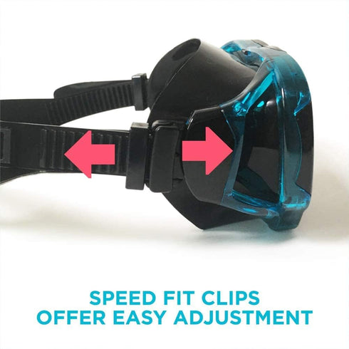 Kids Snorkel Gear Diving Mask with Anti-Fog and Anti-Leak Swimming Goggles for Children 4-14 Age Waterproof Tempered