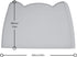 Dog Food Mat (Ash, 24 * 15'') with Residue Collection Pocket, Silicone Pet Feeding Mat for High Edges