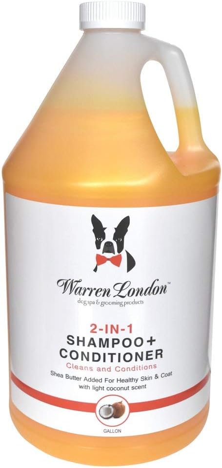 Warren London 2in1 Pet Shampoo and Conditioner for Dogs, Puppies & Cats - Best for Dry Itchy Skin, Gallon Size