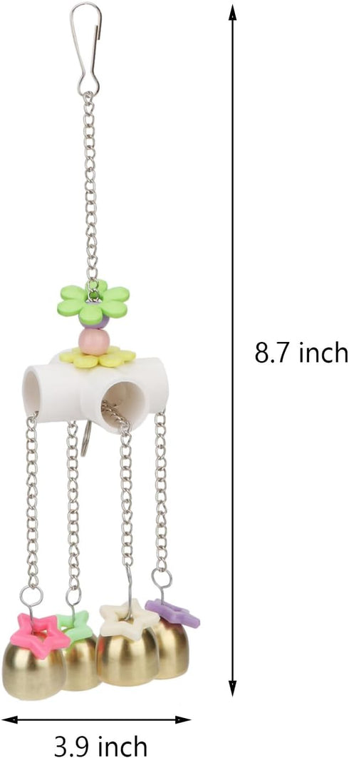 Bird Parrot Bells Toy, Sweet Sound for Budgie Parakeet Cockatiel Conure African Grey Lovebird
