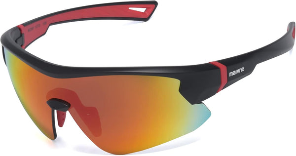 Youth Baseball Sunglasses for Boys, UV400 Girls Softball Glasses, Kids Age 6-14 Cycling Sports
