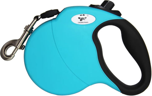 13 ft Retractable Dog Leash for Large Dogs up to 26 lbs, Tangle-Free Nylon Tape, Blue Dan S