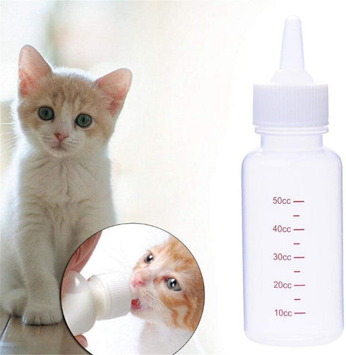 Generic 3pcs /Set 50ML Pet Kitten Rabbit Small Dog Cat Care Milk Nursing Feeding Bottle (White)