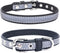 Reflective Dog Collar, High Bright Safety Synthetic PU Leather for XS Small Medium Large Dogs and Kittens (Black, XS)
