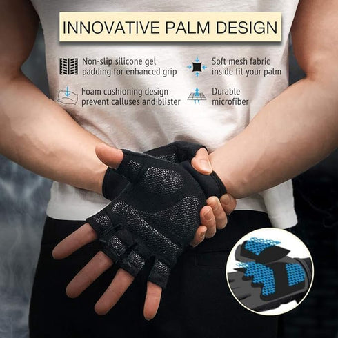 ATERCEL Workout Gloves for Men and Women, Exercise Gloves for Weight Lifting, Cycling, Gym, Training, Breathable