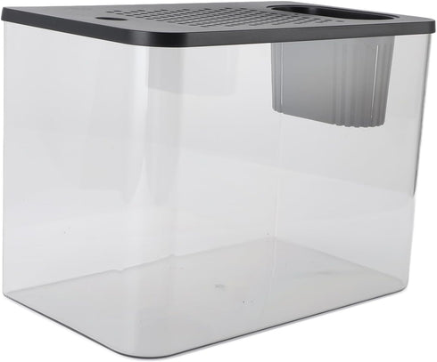 2 SIXRUN Small Fish, Gallon Plastic Aquarium with Mini Design and Practical Lid, Clear Viewing for Goldfish Small