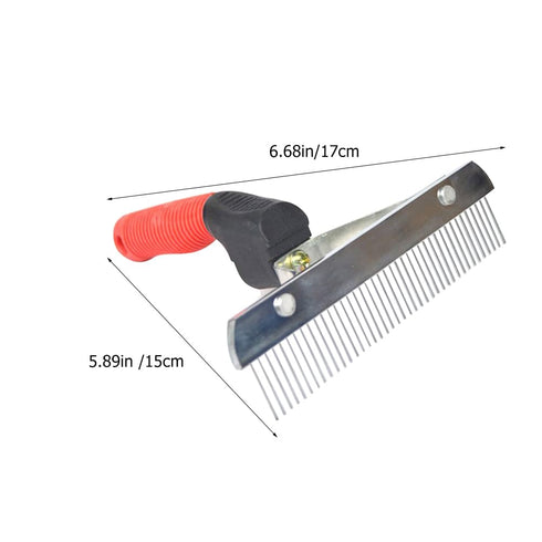 FRCOLOR Pet Comb Cleaning Brush - Dog Shedding Brush, Horse Rake Comb, Pet Cleaner, Self-Cleaning Hair Removal Comb
