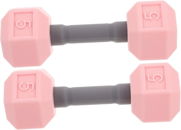 Totority Mini Dumbbells for Kids 2pcs Silicone Hand Weights, 0.4lb Pink Toddler
