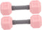 Totority Mini Dumbbells for Kids 2pcs Silicone Hand Weights, 0.4lb Pink Toddler