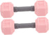 Totority Mini Dumbbells for Kids 2pcs Silicone Hand Weights, 0.4lb Pink Toddler