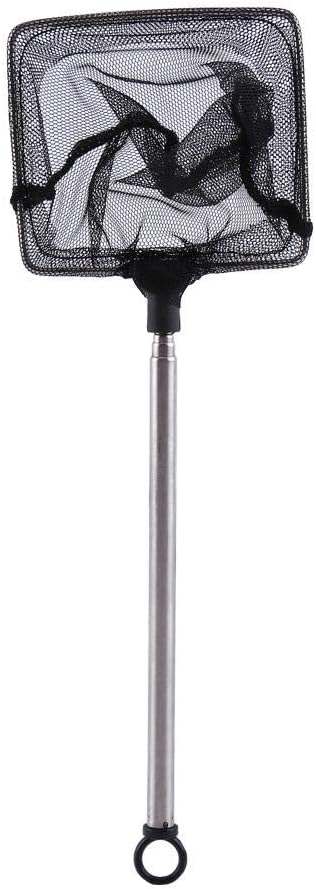Fishing Landing Net, Mini Adjustable Telescopic Fish Skimming Net for Aquarium Fishbowl