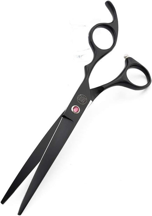 Moontay Professional 7.0" Dog Grooming Scissors Set - 4-Piece Straight, Upward Curved, Downward Curved,