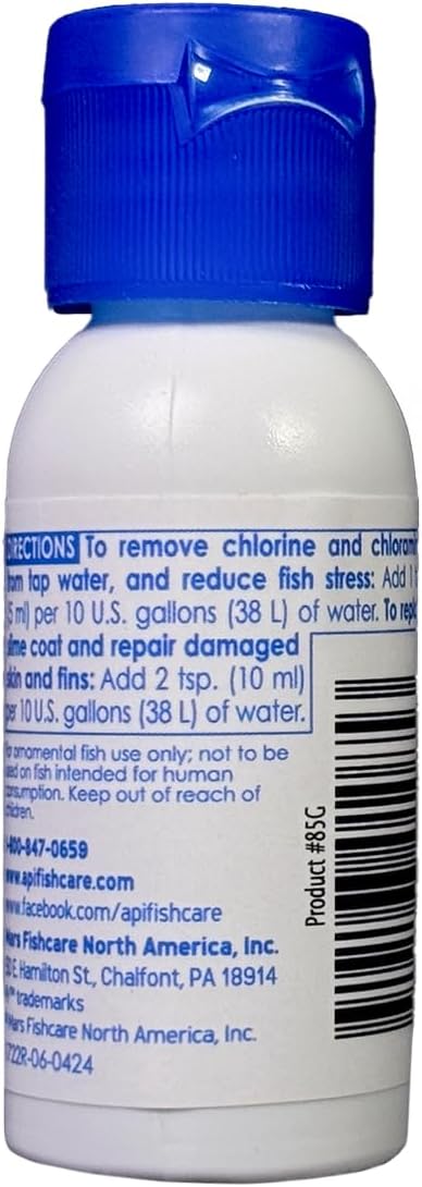 1-Ounce API STRESS COAT Aquarium Water Conditioner Bottle