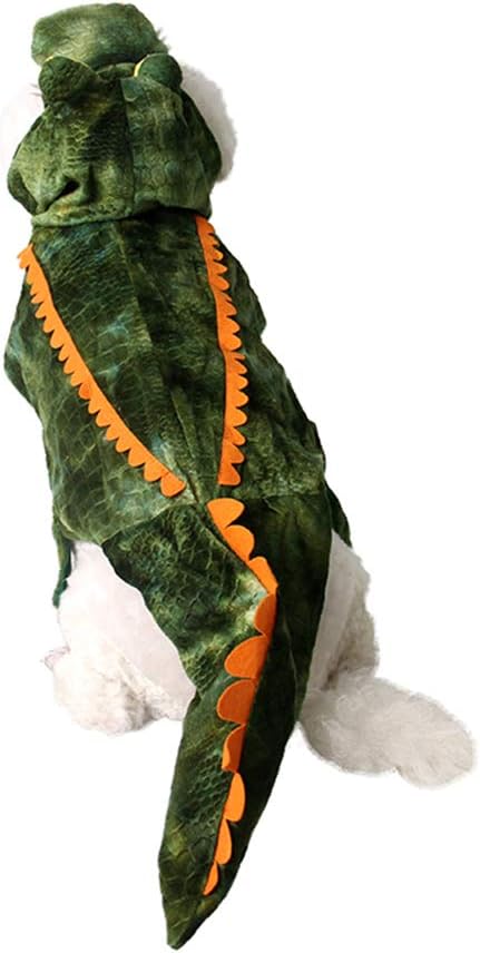 Mogoko Funny Dog Crocodile Costumes, Pet Halloween Alligator Cosplay Dress for Cats and Dogs (S Size)