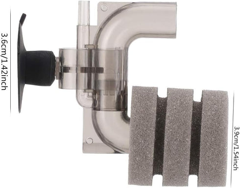 Pssopp Aquarium Sponge Filter, Fish Tank Sponge Filter with Suction Cup for Increasing Oxygen