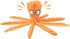 WishLotus Octopus Dog Chew Toy, No Stuffing Plush Squeaky Toy with Crinkle Paper for Small, Medium Dogs (Orange)