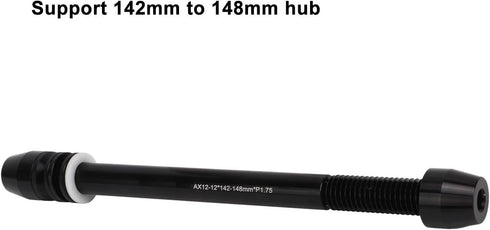Trainer Thru Axle, High Strength Aluminum Alloy Quick Release Adapter for M12x142 to M12x148mm Hub