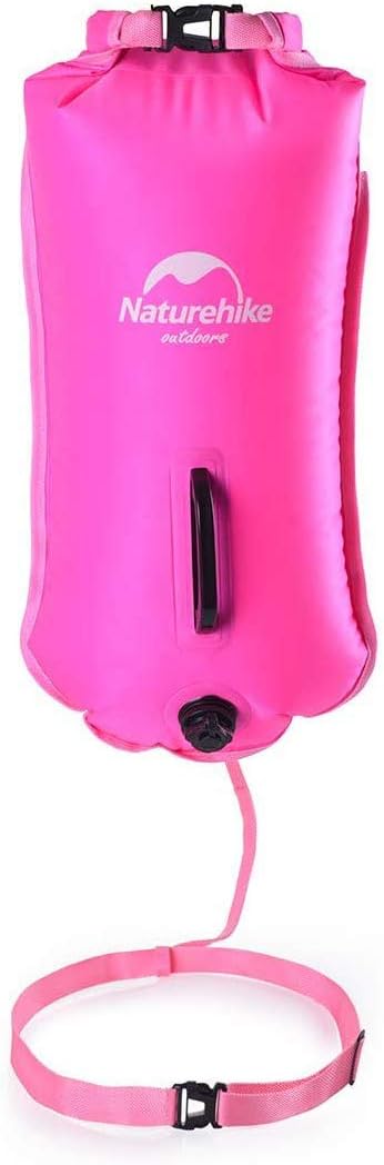 Naturehike 28L High Visible Safety Swim Buoy, Ultralight Bubble Tow Float and Dry Bag for Swimming