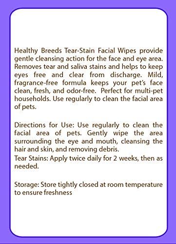 Healthy Breeds Cesky Terrier Tear Stain Wipes, 70 Count