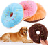 2 PCS Blue Donut Shape Plush Pet Toy - Lovely Squeaky Chew Toy with Chew Guard Technology for Dogs