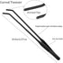 2PCS Stainless Steel Aquarium Tweezers Set, Long Handle Curved and Straight Tongs for Aquatic Plants, Reptiles -