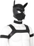 Set Adults Neoprene Puppy Hood Custom Animal Head Mask Novelty Costume Dog Hood Mask,Collar,Armband and Harness (Black)