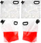 FUJIDENSO 4 Pack 1.3 Gallon 5 Liter Food Grade Drink Carrier Water Pouch