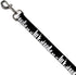 Buckle-Down Pet Leash, New York Solid Skyline, Black/White, 6 Feet Long, 1" Wide