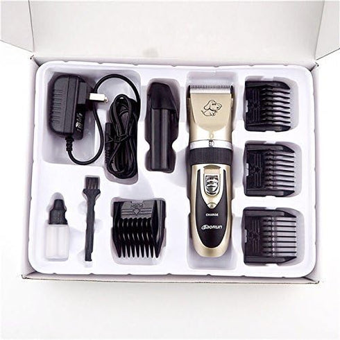 Professional Pet Dog Grooming Clippers, Rechargeable Cordless Hair Clippers with Comb, Low Noise for Dogs and Cats