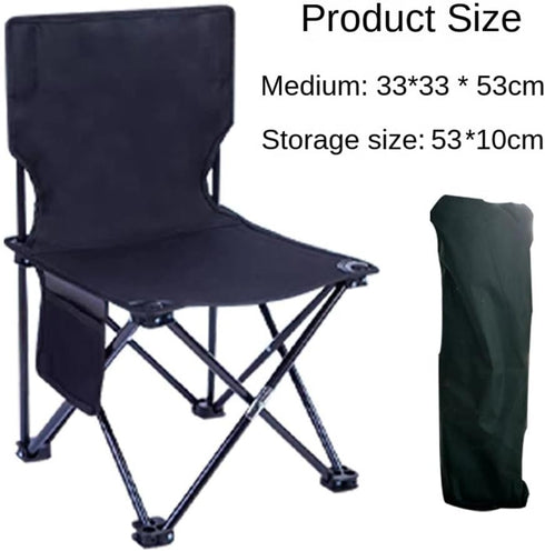 Bloepum Creamy White Small Outdoor Folding Chair, Camping Picnic Chair, Ultra-Light Portable Artist Sketching Chair