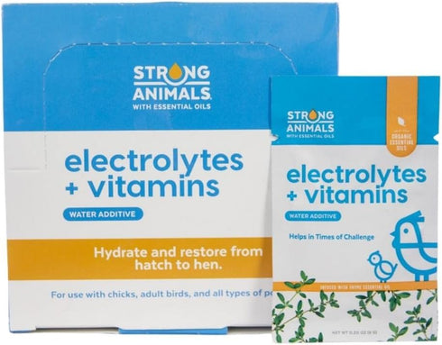 Electrolytes & Vitamins Rehydration for Backyard Flocks, 30 Servings with Thyme Essential Oils