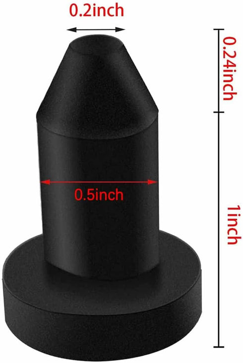 Pack Kayak Drain Plug Scupper Plugs - Compatible with Sun Dolphin Kayaks, Black