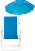 1 Pack 220lbs,Blue Heavy Duty Steel Beach Chair,Beach Chair with Umbrella,Outdoor Folding Chair High Strength Cleanable