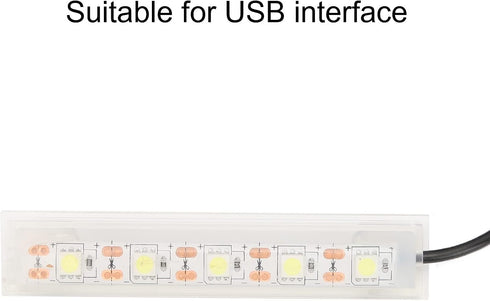 LED Aquarium Light - Small USB Fish Tank White Light for Daily Lighting and Plant Growth