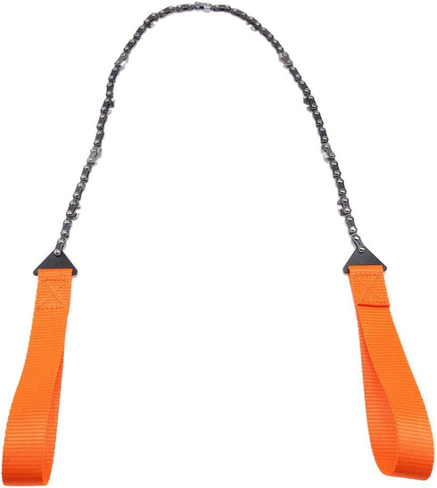 Portable Handheld Survival Chain Saw, 24.8inch High Reach Rope Chain Saw with Storage Bag for Camping
