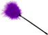 Dzrige Interactive Cat Toys Teaser Wand Black Long Sticks with Purple Soft Plush