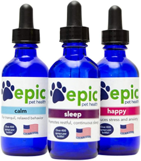 Calm Natural Odorless Calming Sprays for Dogs and Cats, Promotes Relaxed Behavior, Made in USA (Dropper, 1 Ounce)