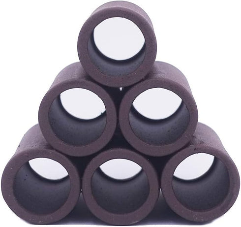 Aquarium Cave Handmade Brown Ceramic Shelters - Shrimp and Small Fish Habitat, Breeding Tube, Hiding cave - Hideaway Pipes Reduce Stress, Encourage Spawning - Aquarium Decorative Six Holes