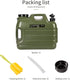 Water Container with Spigot, Portable Green Bucket for Camping, Hiking, Picnic, BBQ, 4.8Gal PE Storage Carrier (Green)