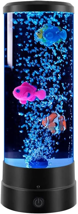 FmuxPt Fish Lamp - Remote LED Aquarium Night Light with Lifelike Fish &