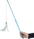 SmartyKat Frisky Flyer Feather Wand Cat Toy - Extendable Up to 24", Blue