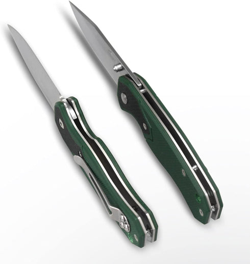 Outdoor Pocket Knife for Men, G10 Handle, 2.95-inch 8Cr13MoV Stainless Steel Blade, Portable Pocket Clip