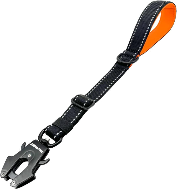 Strong Heavy Duty Dog Leash, Adjustable Short 15"-18", Reflective Nylon Training Leash for Large Medium Dogs