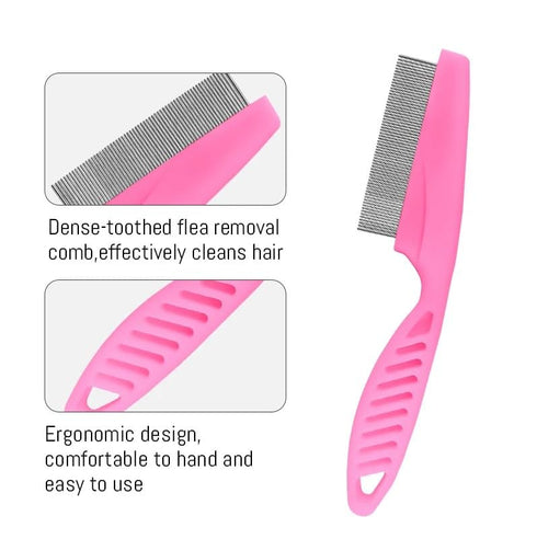 Self Cleaning Slicker Brush for Dogs, Cats, and Bunnies, Easy to Remove Loose Undercoat, Pet Massaging Tool