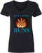 LES TRICOT Hot Cross Buns Recorder Instrument Funny Ladies' V-Neck Tshirt