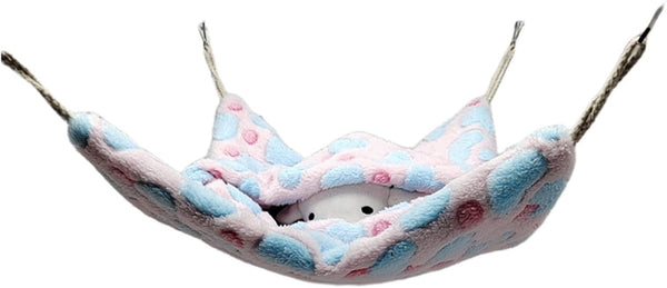Small Animal Hanging Hammock, Pet Nap Sack Sleep Bag Bed for Ferret, Guinea-Pig, Sugar Glider, Hamster, Rat,
