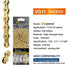 VG SPORTS Bike Chains | 6/7/8/9/10/11 Speed | Lightweight Titanium Half Hollow/Full Hollow, 116 Links