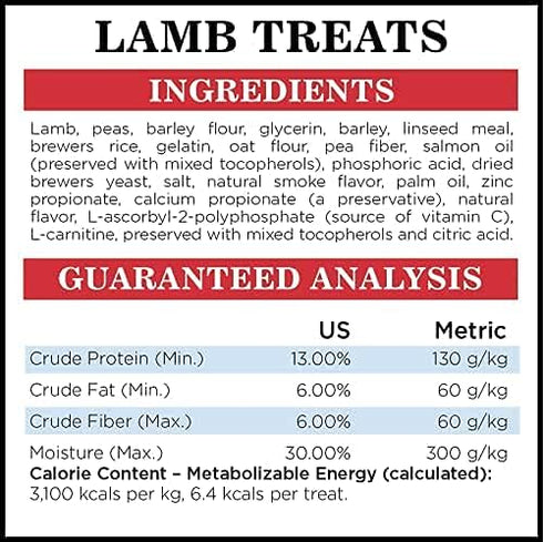 Soft and Chewy Dog Treats, Lamb, 16 Ounce (Pack of 1)
