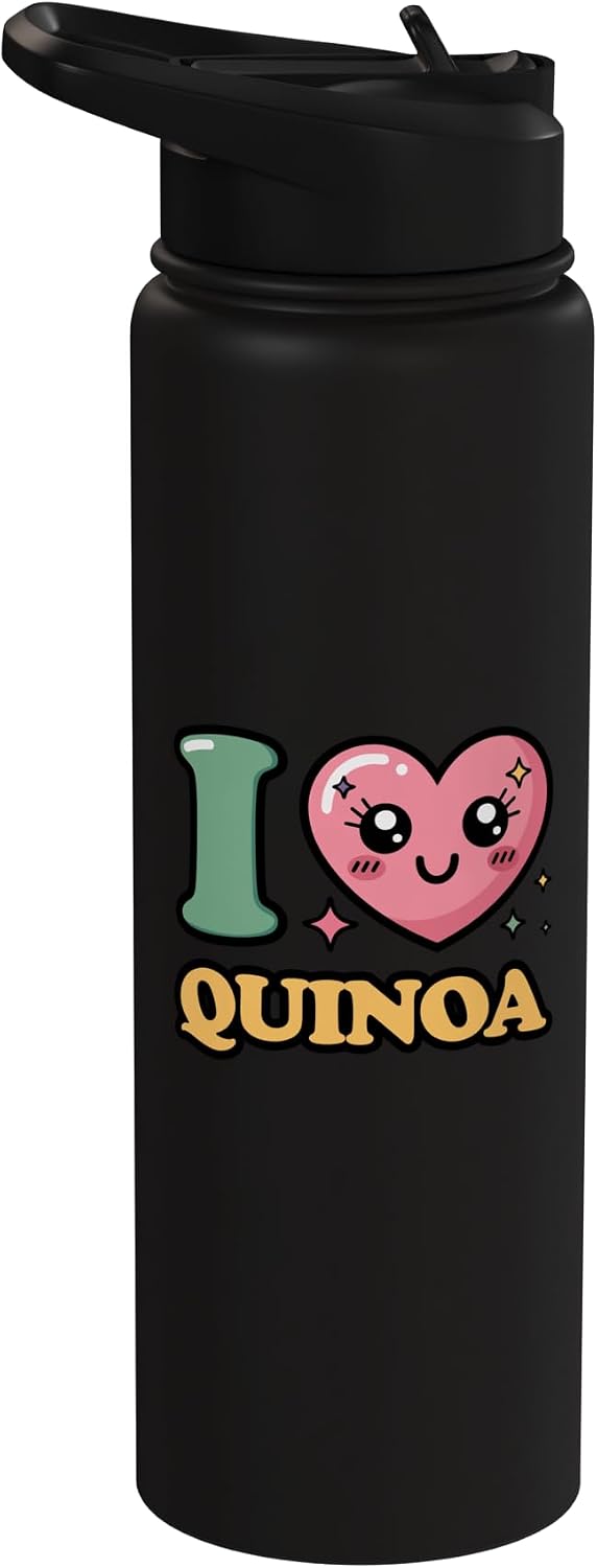 I heart quinoa I love quinoa Stainless Steel Insulated Water Bottle