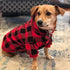 KOOLTAIL Red Plaid Dog Hoodie Sweater with Hat and Pocket for Small Medium Large Dogs, Soft Winter Coat
